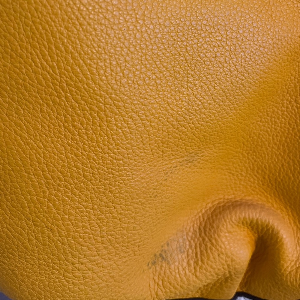 Oryany Lyssie Large Yellow Soft Pebble Leather Tote Cream Patterned SOLD! - Picture 8 of 11